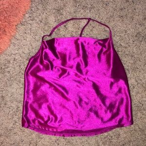 Slick hot pink tank top